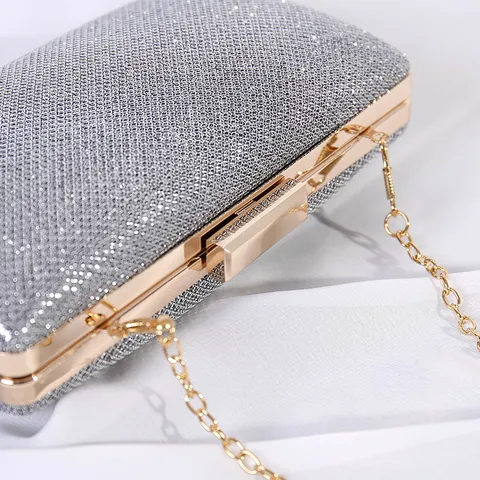 Damen Glitzernde Abend Clutch Tasche Elegante PU Leder Handtasche Für Bankett Hochzeit Party Formelle Damen Quadratische Tasche