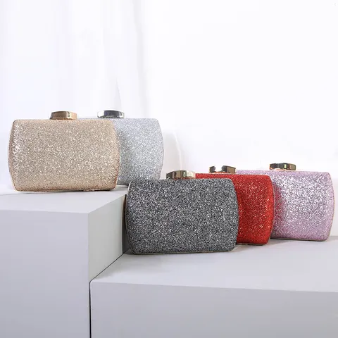 Damen Pailletten Abendtasche Elegant Glitzer Box Handtasche Mit Kettenschultergurt Für Hochzeit Party Bankett Formelles Kleid Zubehör