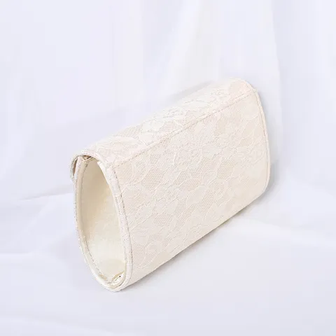 Vintage Spitzen Abendtasche Damen Satin Futter Blumenmuster Elegant Bankett Party Hochzeit Kleid Handtasche Mit Kette