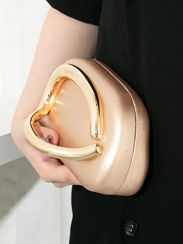 Klassische Damen Abendtasche Mit Metallgriff High End Hard Shell Box Umhängetasche Für Bankett Hochzeit Party Zubehör