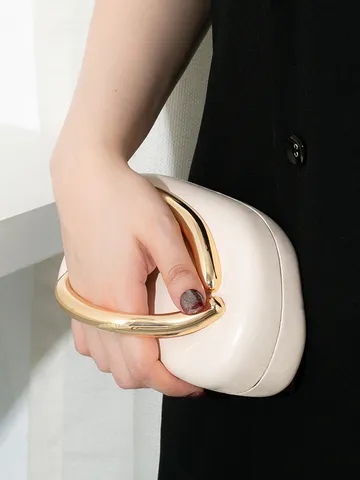 Klassische Damen Abendtasche Mit Metallgriff High End Hard Shell Box Umhängetasche Für Bankett Hochzeit Party Zubehör