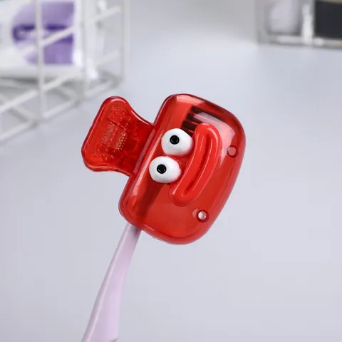 Creative Cartoon Monster Toothbrush Head Cover Portable Transparent Plastic Travel Protective Clip For Toothbrush Hygiene