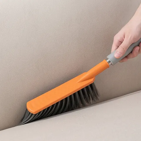 Long Handle Soft Bristle Bed Cleaning Brush For Home Bedroom Sofa Carpet Dusting Tool PP PET Plastic Cleaning Brush