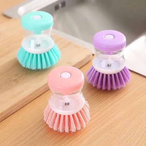Hydraulic Dispensing Dish Brush Multifunctional Soap Dispensing Scrubber For Kitchen Pot Pan Cleaning Tool Decontamination Pot Brush