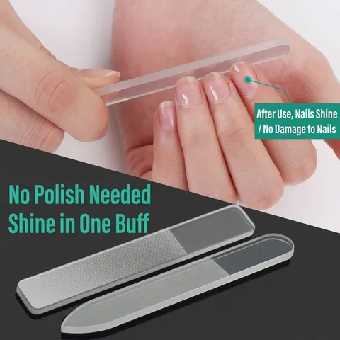 Lima per Unghie in Nano Vetro Professionale Lucidante ad Alta Brillantezza per Manicure Pedicure Strumento per Modellare Unghie