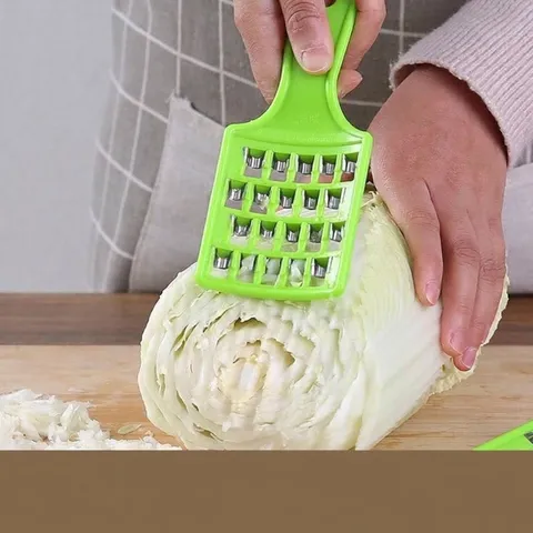 Trituradora Manual de Repollo Rallador de Verduras Doméstico Preparador de Relleno Dumplings Cuchillas de Acero Inoxidable Plástico Verde