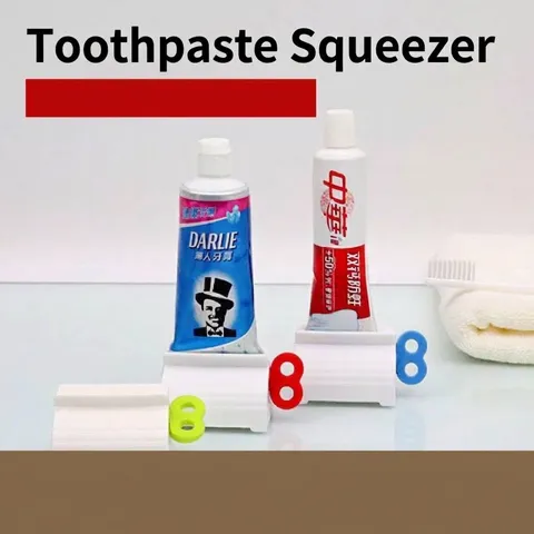 Manual Toothpaste Squeezer Rotating Tube Dispenser For Facial Cleanser Holder Stand Bathroom Accessories Plastic Wringer Holder