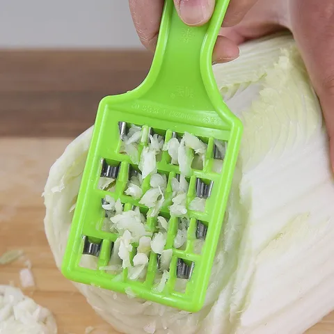 Trituradora Manual de Repollo Rallador de Verduras Doméstico Preparador de Relleno Dumplings Cuchillas de Acero Inoxidable Plástico Verde