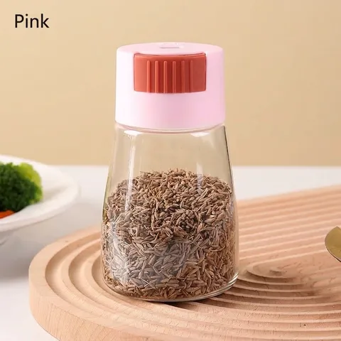 Kitchen Press-Type Quantitative Salt Dispenser Bottle Sealed Moisture-Proof Seasoning Jar Plastic Spice Container Kitchen Tool