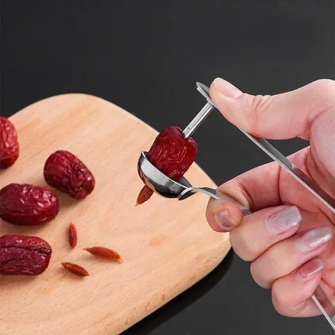 Stainless Steel Red Date Pitter Hand Press Cherry Pit Remover Manual Jujube Corer Kitchen Tool For Fruit Pitting