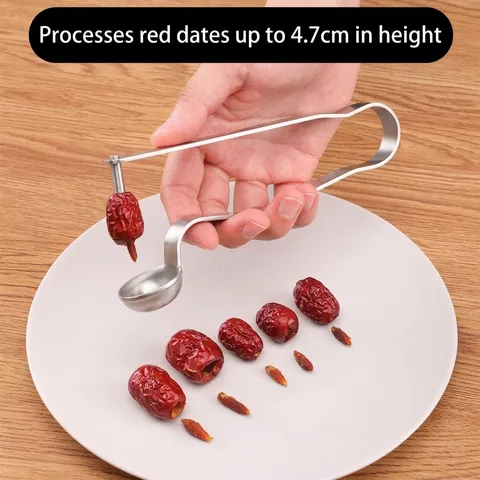Stainless Steel Red Date Pitter Hand Press Cherry Pit Remover Manual Jujube Corer Kitchen Tool For Fruit Pitting