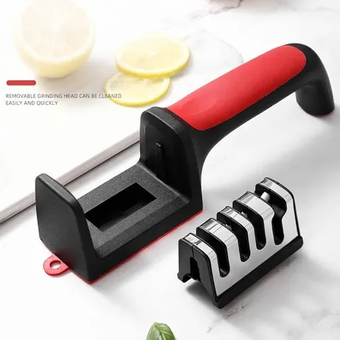 Professional Manual Knife Sharpener 3 Stages 4 Stages Detachable Tungsten Steel Ceramic Sharpener For Kitchen Knife Scissors Repair Maintenance