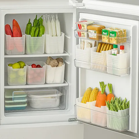 Kühlschrank Seitentür Aufbewahrungsbox Große Kapazität Lebensmittelqualität Polypropylen Organizer Für Obst Gemüse Snacks