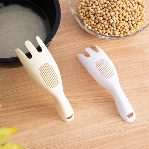 Multi-functional Rice Washer Spoon Draining Gadget Portable Plastic Egg White Separator Filter For Kitchen Rice Grain Cleaning