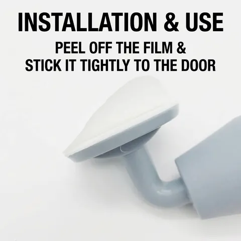Punch-Free TPR Door Stopper Anti-Collision Silent Self-Adhesive Floor Mounted Door Holder For Home Bathroom Office