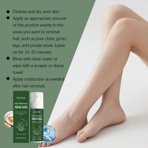EELHOE Gentle Hair Removal Mousse Soothing Moisturizing Foam For Underarm Arms Legs Men Women Skin Care