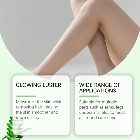 OceAura Aloe Vera Moisturizing Hair Removal Mousse Gentle Body Hair Removal Cream For Sensitive Areas Legs Chest Groin Smooth Skin