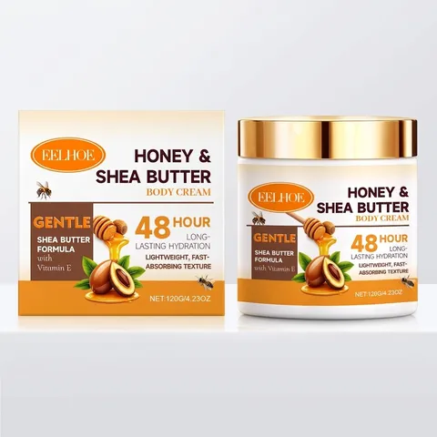 EELHOE Honey Shea Butter Body Cream Moisturizing Smoothing Hydrating Body Lotion Long Lasting Skin Care Nourishing Cream For Women