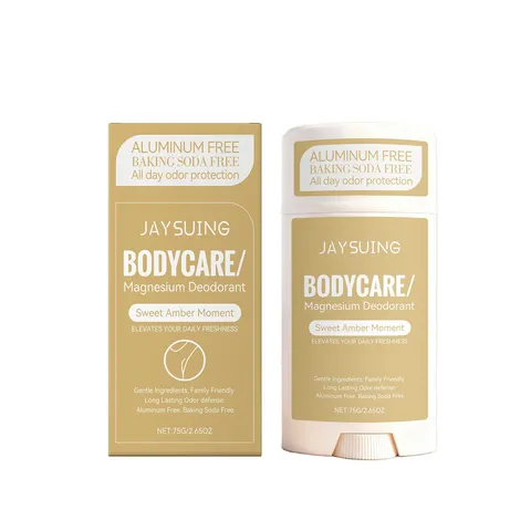 Jaysuing Magnesium Deodorant Stick Aluminiumfrei Backpulverfrei Sweet Amber Körperauffrischungsstick Für Täglichen Geruchsschutz