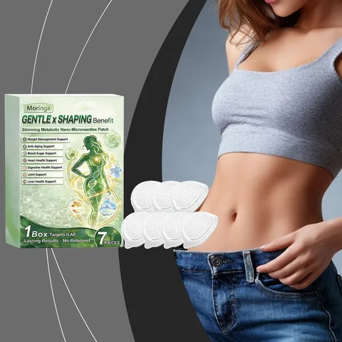 Moringa Patch Amincissant Métabolique à Nano Micro-aiguilles Gestion du Poids Soin du Corps Patchs Modelants pour le Métabolisme des Graisses