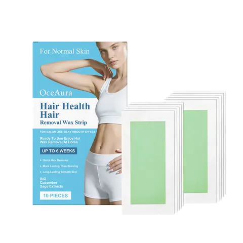 Botanical Hair Removal Wax Strips Cucumber Sage Extracts Gentle Body Cleansing Smoothing Hair Removal For Women Men