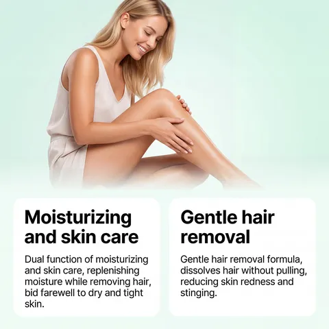 OceAura Crème Épilatoire Hydratante Formule Douce pour Lisser la Peau du Corps pour Femmes et Hommes Soins Personnels