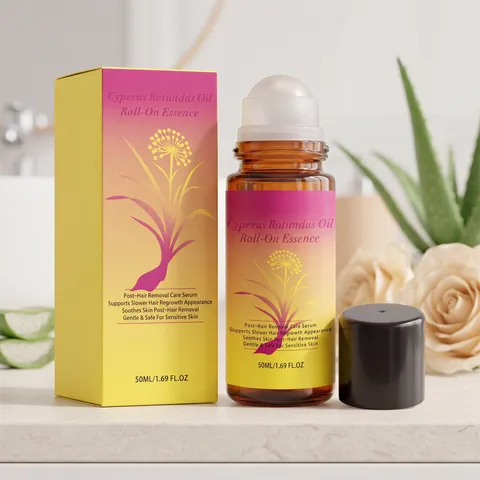 Esencia Roll-On Corporal de Aceite de Cyperus Rotundus para el Cuidado Después de la Depilación Suero Hidratante Calmante para Piel Sensible Cuidado de la Piel Corporal