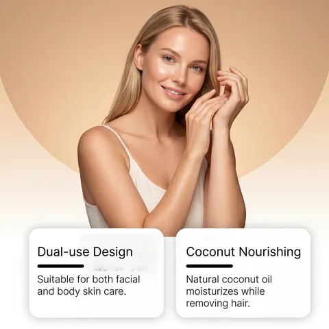 OCEAURA Coconut Aloe Vera Hair Removal Cream For Face Body Underarms Bikini Gentle Moisturizing Soothing Women Skin Care