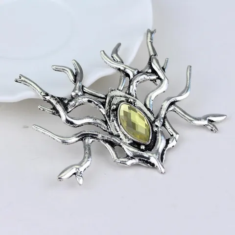 Vintage Gothic Spider Brooch For Women Men Dark Style Alloy Rhinestone Insect Pin Movie Cosplay Accessory Jewelry Gift