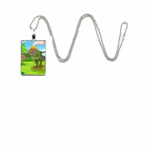 Cartoon Dinosaur Unicorn Football Alloy Glass Cabochon Jewelry Collection Necklace Keychain Brooch Ring Bracelet Set