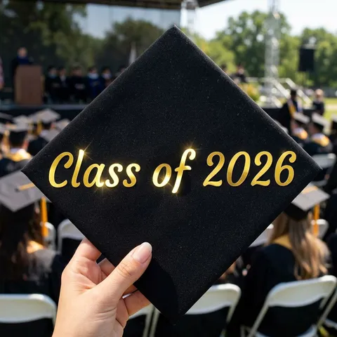 1 Inch Mirror Alphabet Stickers Waterproof Self-Adhesive Gold Silver Letter Stickers For Graduation Cap Balloons Mug Decor