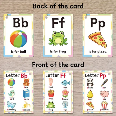 Alphabet Phonics Lernkarten Für Kleinkinder Englisch Lernen Kognitive Karten Mit Ring Vorschule Pädagogisches Doppelseitiges Brief Erkennungs Spielzeug