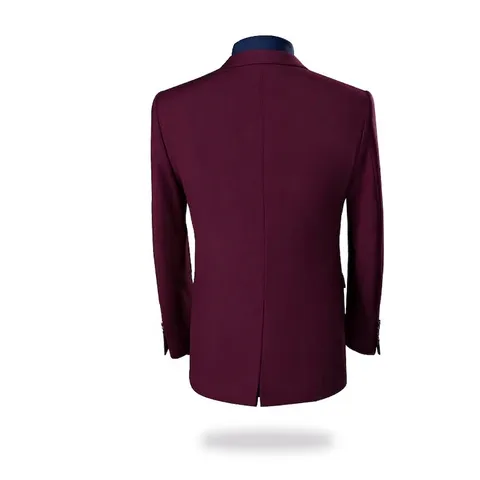 Men Slim Fit Suit Top And Vest And Bottom Business Formal Groom Wedding Suits Notch Lapel One Button Viscose Suiting Set