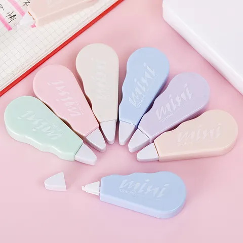 Cinta Correctora Macaron Mini Plástico Suministros Oficina Estudiantes Alta Apariencia Cinta Correctora Portátil Larga Capacidad Papelería