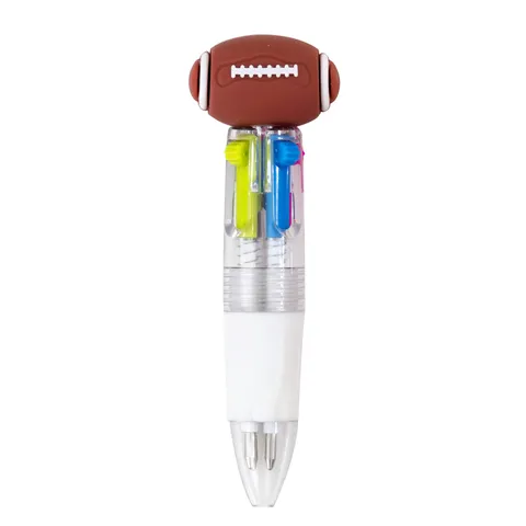 Penna a Sfera Multicolore Scatto con Decorazione Palla Sportiva Cancelleria Studenti Strumento Scrittura Ufficio Regalo Creativo