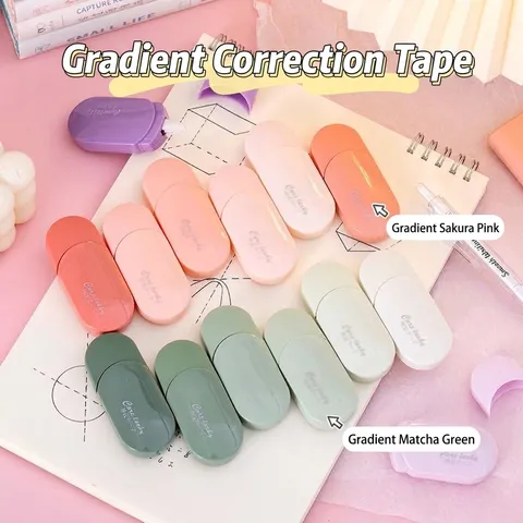 Ins Stil Farbverlauf Korrekturband Hohe Ästhetik Große Kapazität Schüler Korrekturband Für Schule Bürobedarf Macaron Schreibwaren Set