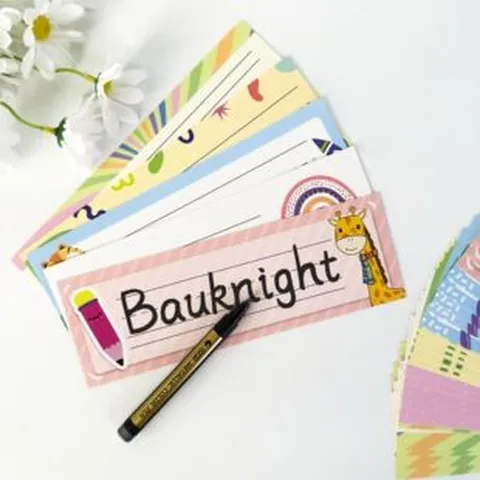 Cartoon Animal Student Desk Name Plates For Classroom Preschool Primary School Writing Lines Seat Labels Decoration