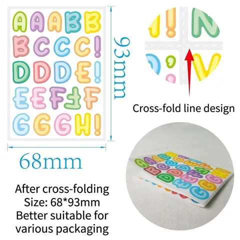 Cartoon Colorful Alphabet Stickers Waterproof Vinyl Name Labels For Kids Cups Lunchboxes Handbook DIY Scrapbook Lettering