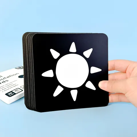 High Contrast Black and White Visual Stimulation Flash Cards for Newborns Early Education Sensory Training Baby Learning Development Toys