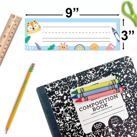 Cartoon Animal Student Desk Name Plates For Classroom Preschool Primary School Writing Lines Seat Labels Decoration