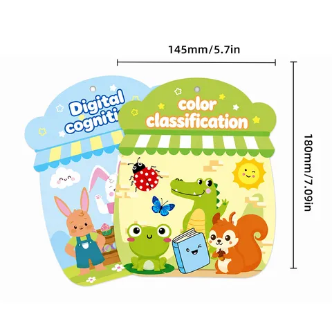 Educational Montessori Busy Book For Kids Toddler Color And Number Classification Quiet Book English Learning Sticker Book DIY Early Education Material Kit