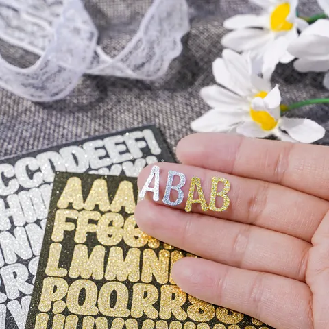 Glitter Alphabet Number Stickers Waterproof Sparkly Capital Lowercase Letters Symbol Decorative Sticker Sheets For Scrapbooking Crafts Journaling DIY