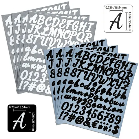 Glitter Cursive Letter Stickers Alphabet Number Decals Waterproof Sparkly Lettering For DIY Gifts Christmas Ornament Decoration