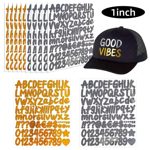 Metallic Alphabet Number Stickers Waterproof Gold Silver Vinyl Letters Stickers For DIY Scrapbook Envelope Decoration Labels