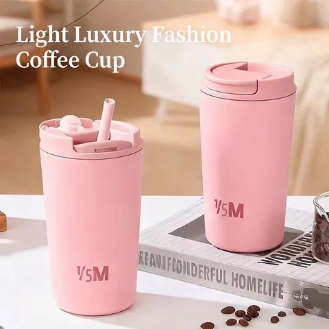 304 Edelstahl Vakuumisolierter Kaffeebecher Tragbarer Auto Reisebecher Moderner Thermowasserflasche Für Damen Herren Büro Schule