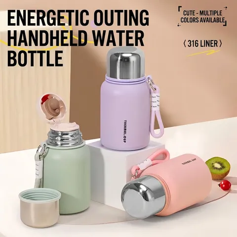 316 Stainless Steel Vacuum Insulated Cup With Portable Handle Matte Leak-proof Coffee Water Mug For Travel School Office