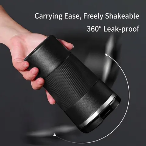Double Wall Stainless Steel Vacuum Insulated Coffee Mug Travel Car Cup With Leak Proof Lid Matte Finish Thermal Mug For Hot Cold Drinks