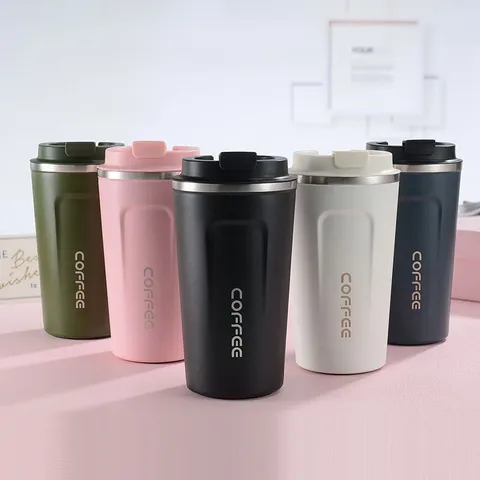 Tasse à Café Isotherme en Acier Inoxydable Vide Voyage Tasse Thermos Portable Antifuite Bouteille d'Eau de Voiture pour Bureau Extérieur