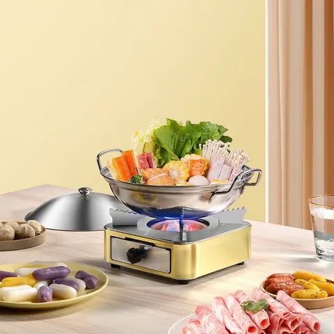 Portable Stainless Steel Alcohol Stove Base Drawer Type Adjustable Fire Small Hot Pot Stand For Home Restaurant Dorm