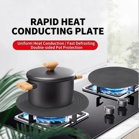Round Kitchen Heat Diffuser Plate Defrosting Tray For Gas Stove Cooktop Protector Pot Guard Aluminum Alloy Simmer Plate